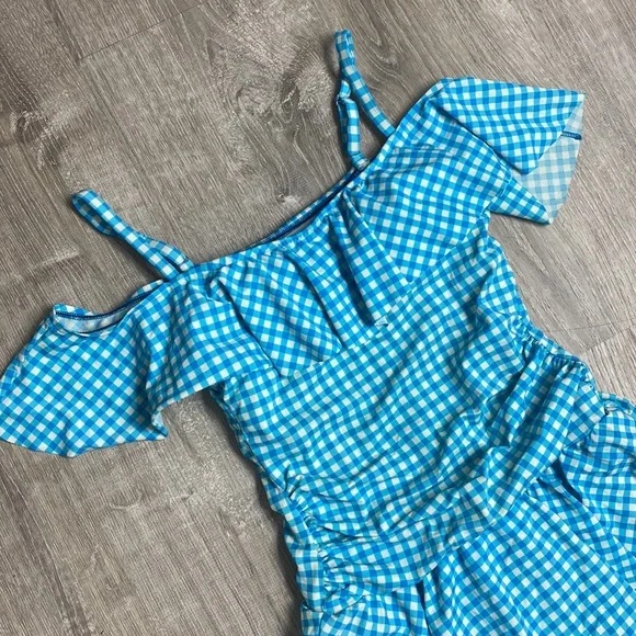 Pinup cold shoulder bathing suit - Picture 2 of 6